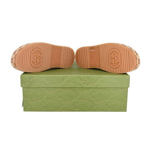 Gucci 573018 Women's GG Canvas Platform Slide Sandals - Picture 7 of 16